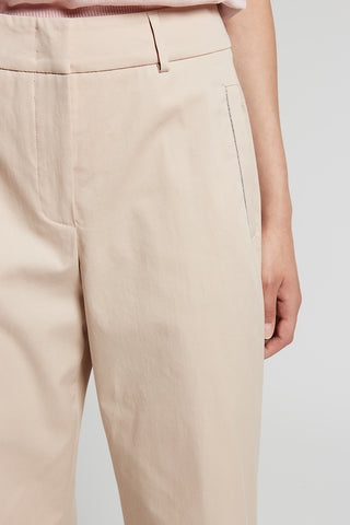 Lightweight stretch cotton gabardine trousers