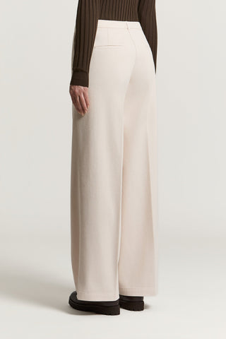 Cotton gabardine palazzo trousers