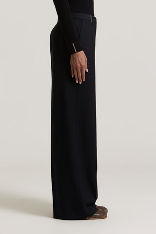 Wool gabardine palazzo trousers 2 / 4