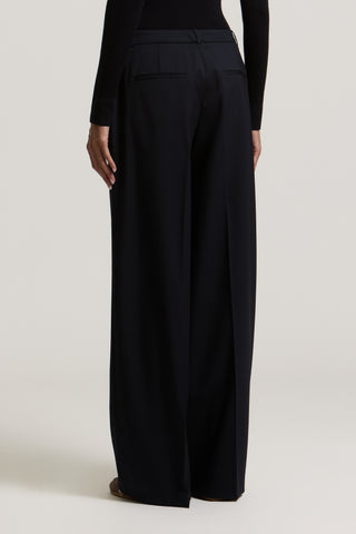 Wool gabardine palazzo trousers 4 / 4