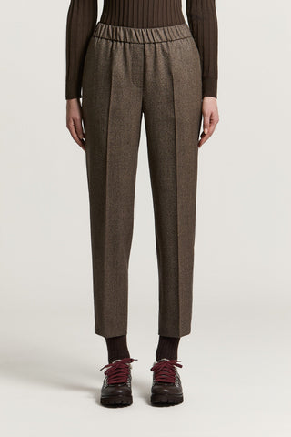 Jaspé wool cloth cigarette trousers