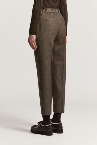 Jaspé wool cloth cigarette trousers