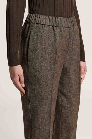 Jaspé wool cloth cigarette trousers
