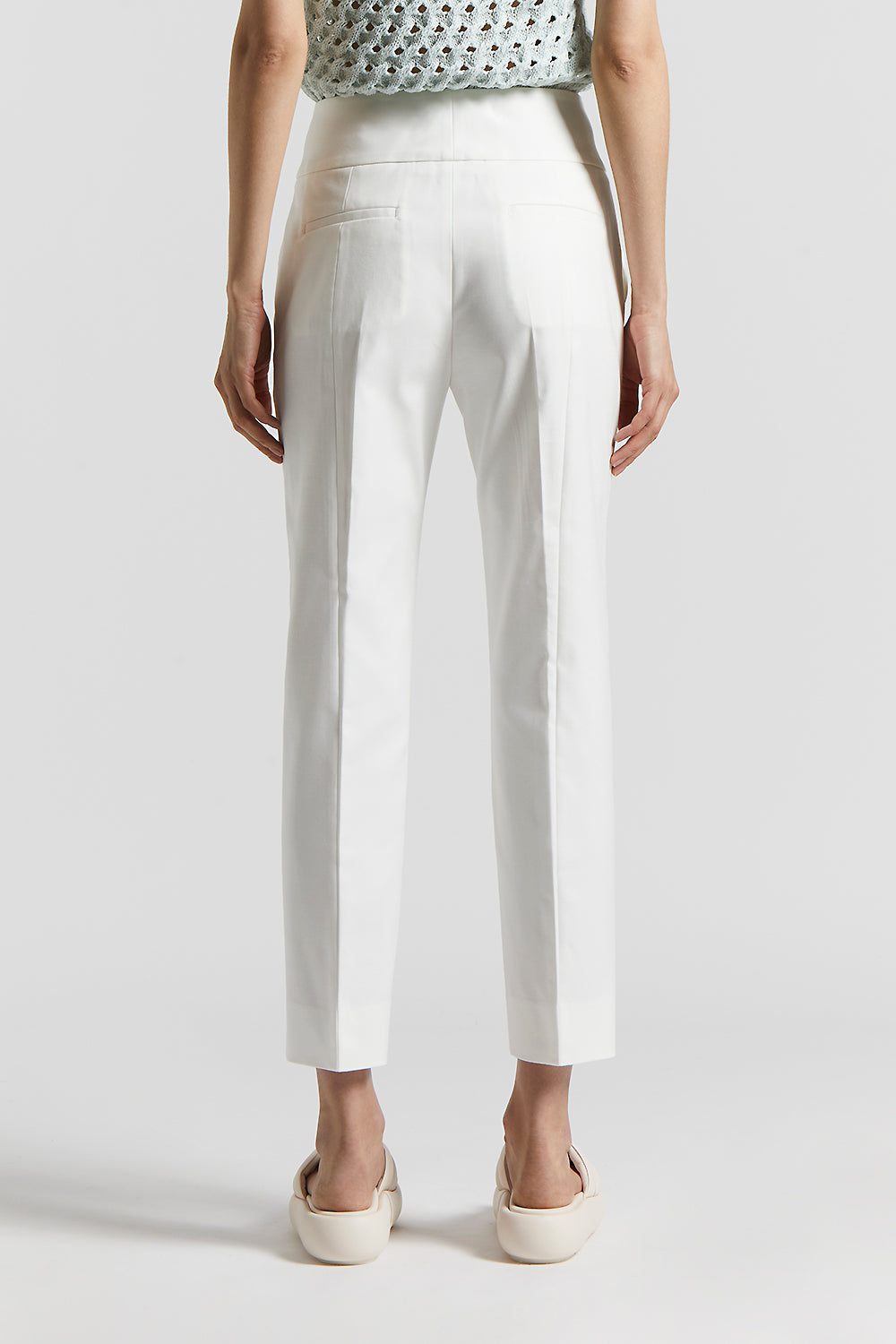 Cotton and viscose cigarette trousers | Peserico US