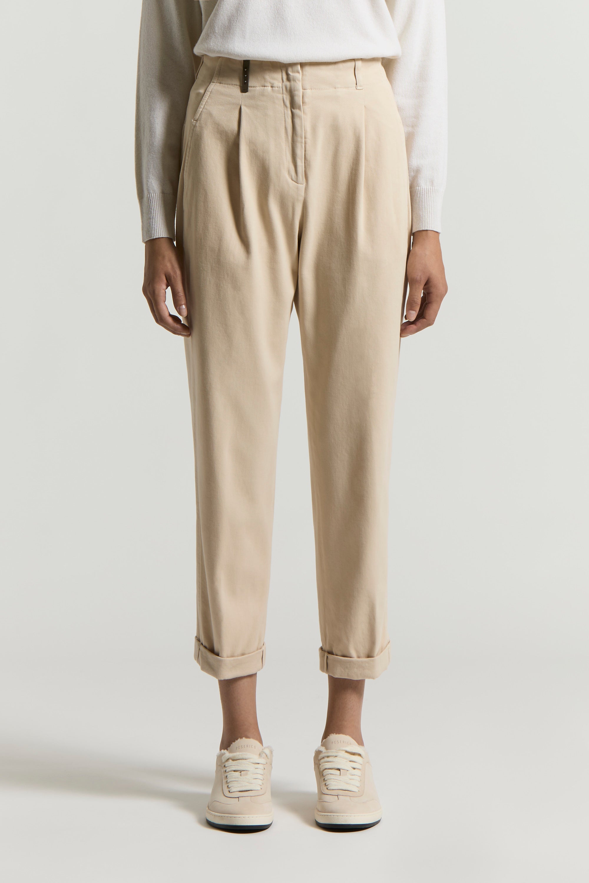 パンツ PESERICO Women Straight Pants P0423702631 975 grey パンツ PESERICO Women Straight Pants P0423702631 975 grey