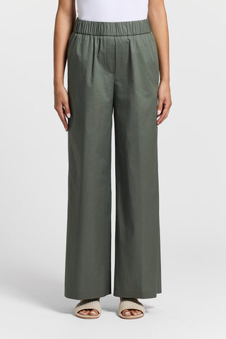 Sail-hand cotton palazzo trousers
