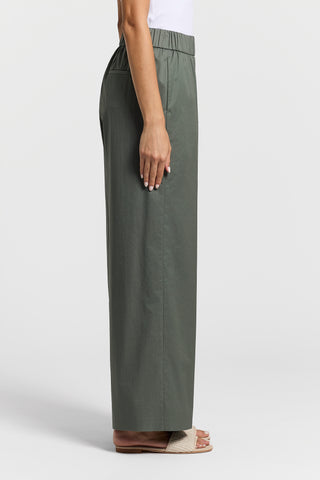 Sail-hand cotton palazzo trousers
