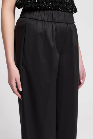 Sail-hand cotton palazzo trousers