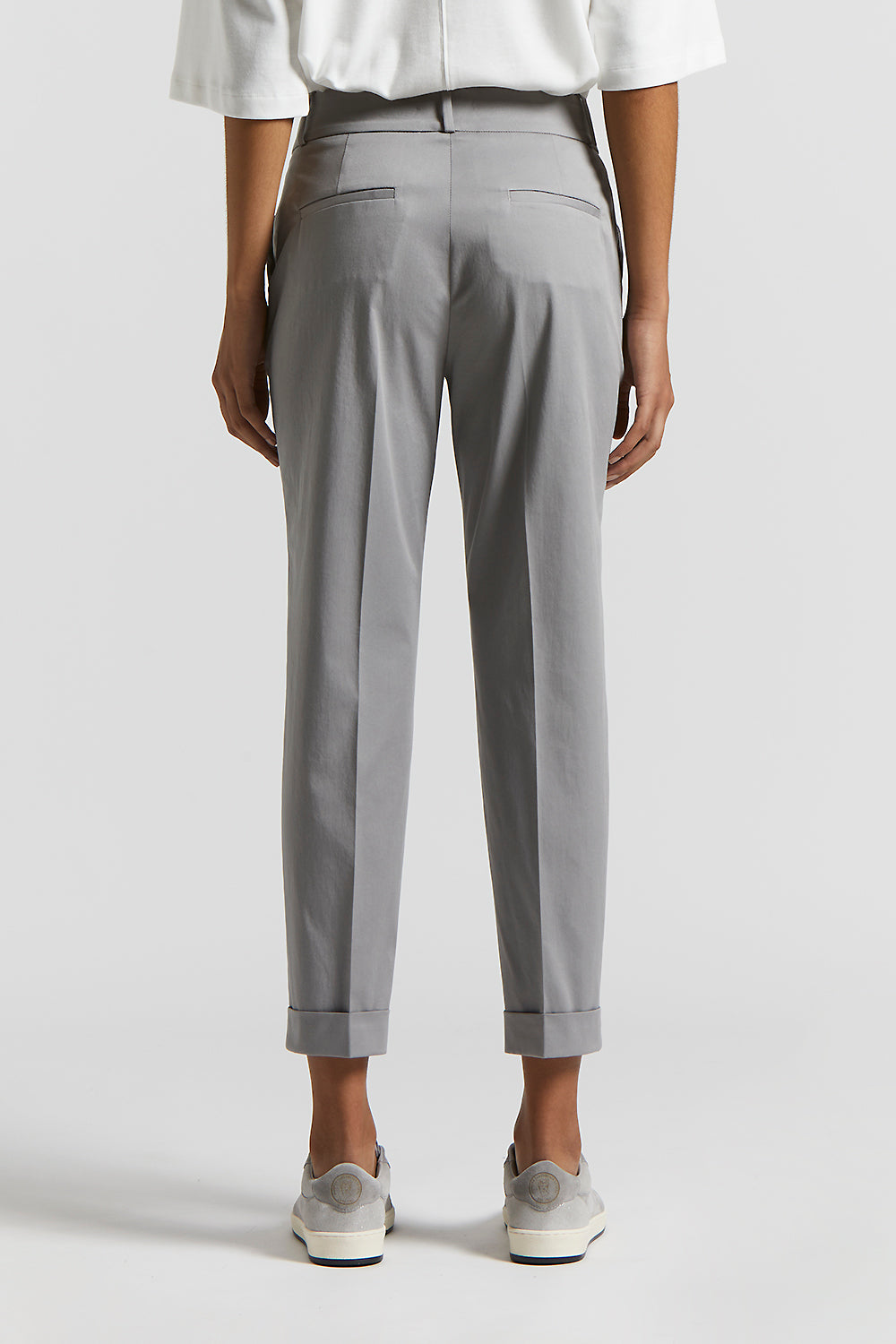 Slim trousers in combed cotton gabardine | Peserico US