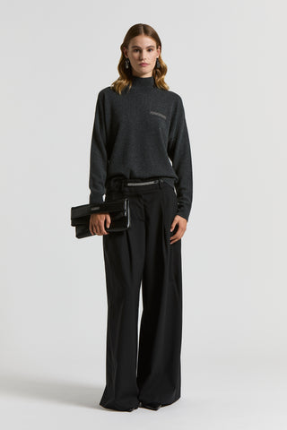 Tropical wool fabric trousers