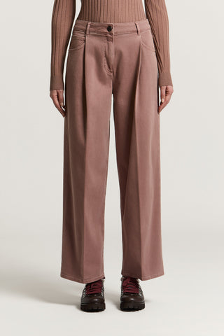 Cotton gabardine trousers