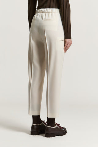 Wool gabardine cigarette trousers