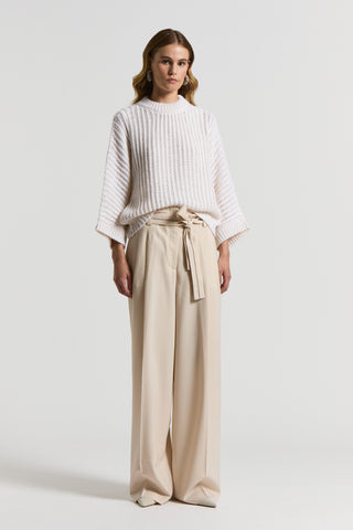 Fluid wool twill trousers