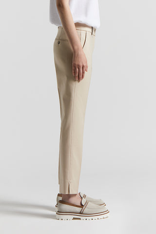 Compact cotton viscose  trousers