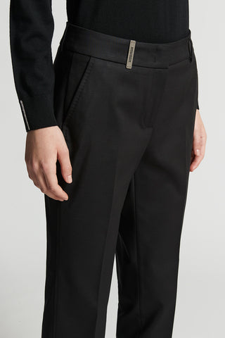 Compact cotton viscose  trousers