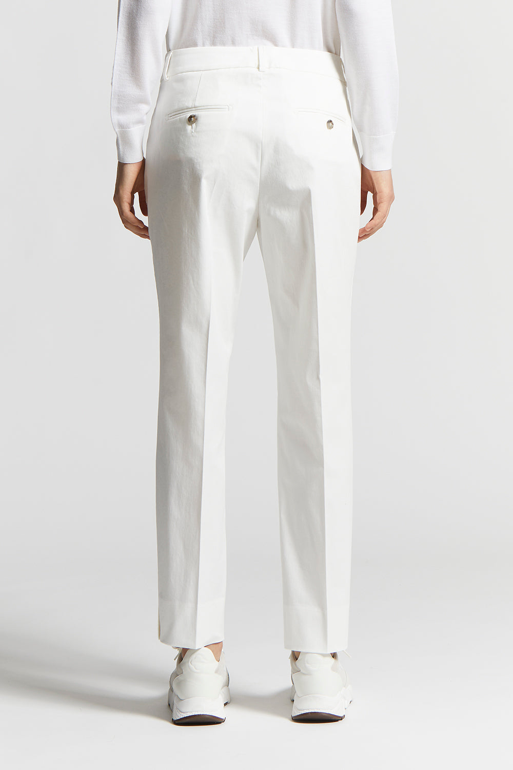 Brushed cotton gabardine trousers | Peserico US