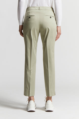 Brushed cotton gabardine trousers