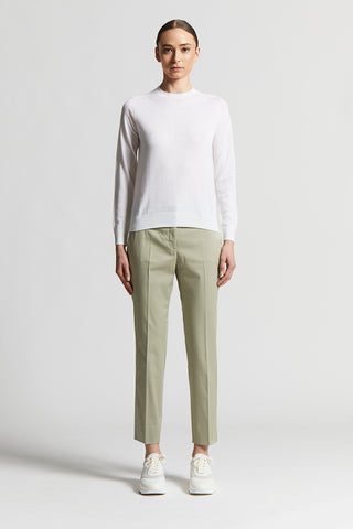 Brushed cotton gabardine trousers