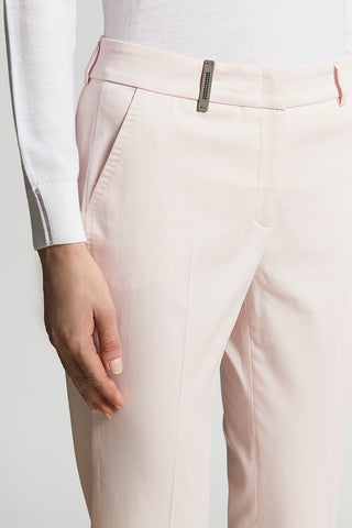 Brushed cotton gabardine trousers