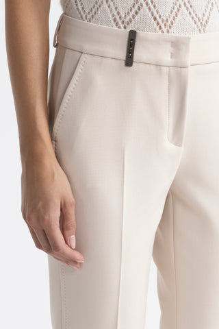 Two-way stretch fabric cigarette trousers