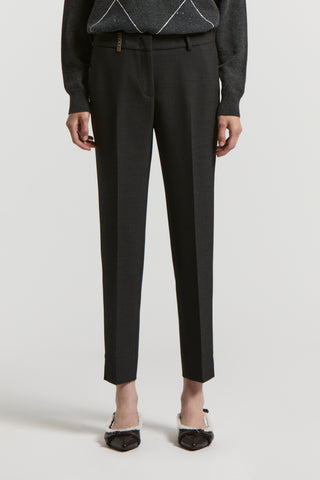 Double technical fabric trousers