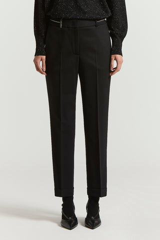 Technical wool flannel trousers