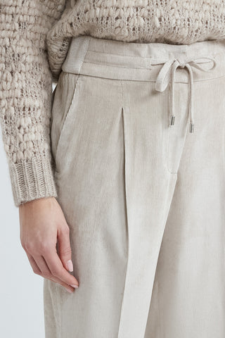 Needlecord carrot trousers