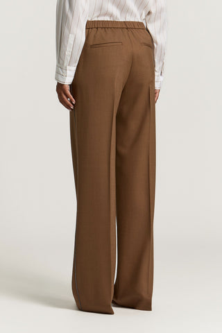 Wool flannel palazzo trousers