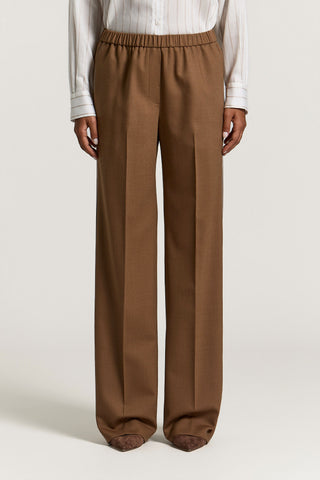 Wool flannel palazzo trousers
