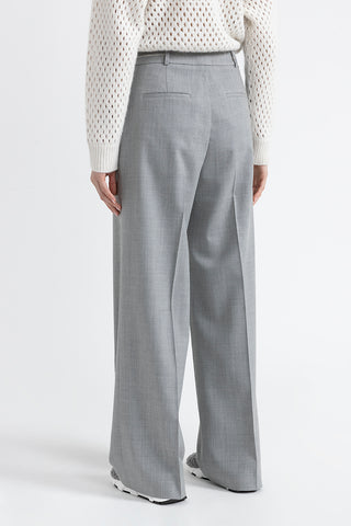 Stretch wool palazzo trousers