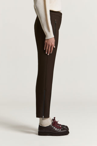 Double technical fabric cigarette trousers