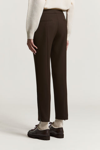 Double technical fabric cigarette trousers