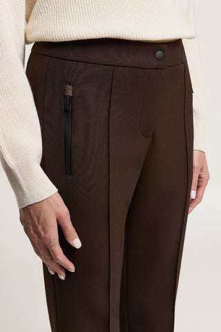 Double technical fabric cigarette trousers