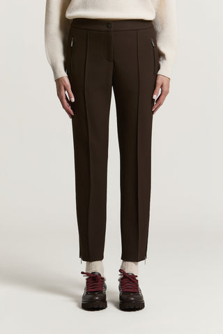 Double technical fabric cigarette trousers