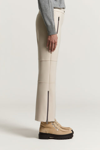 Compact double technical fabric trousers