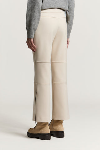 Compact double technical fabric trousers