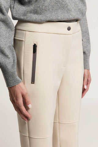 Compact double technical fabric trousers