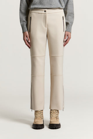 Compact double technical fabric trousers