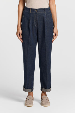 Linen/cotton twill trousers