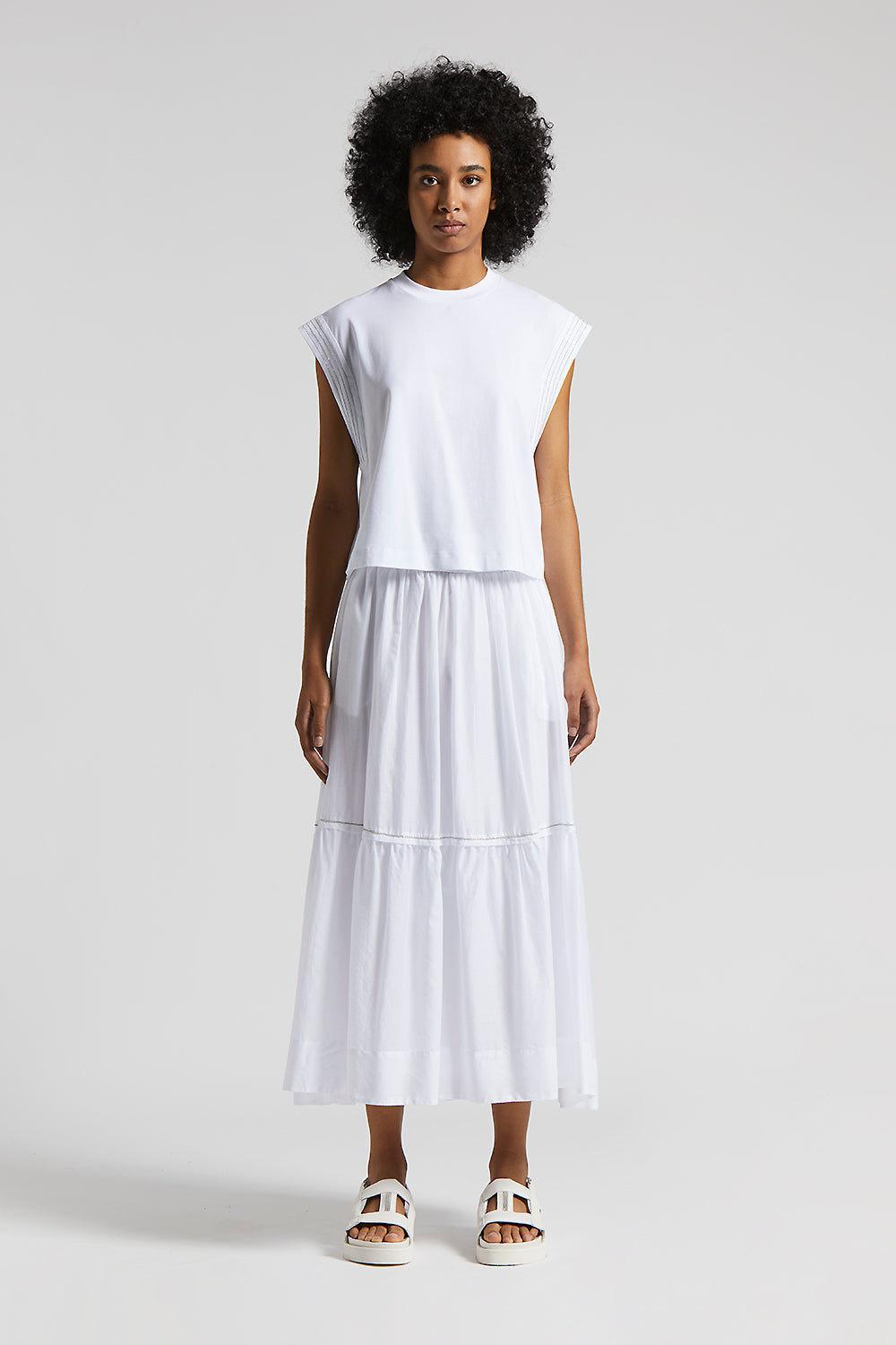 スカート PESERICO Long skirt in lightweight canvas parachute Peserico Long Skirt In Lightweight Canvas Parachute