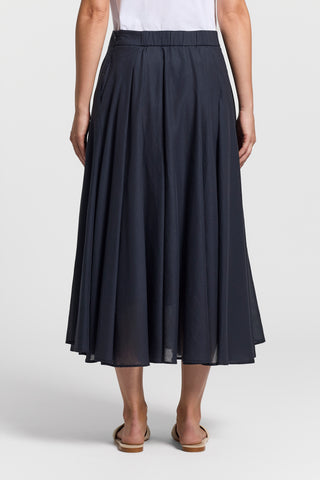 Pure cotton voile midi skirt