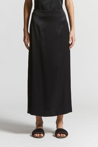 Long skirt in viscose satin