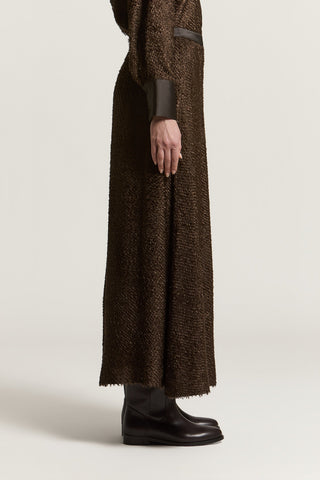 Long viscose fil coupé skirt