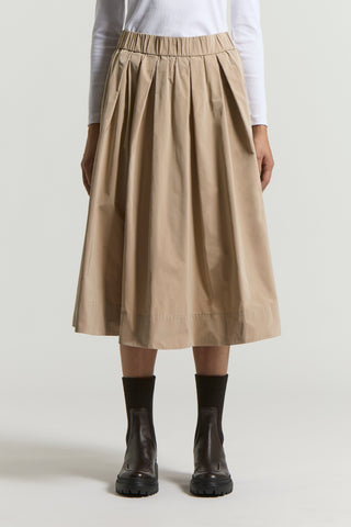 Long technical taffeta skirt