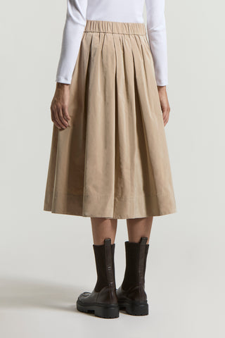 Long technical taffeta skirt
