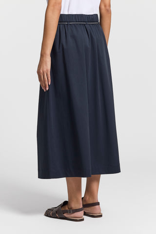 Combed cotton gabardine skirt