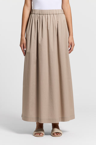 Long sail-hand cotton skirt