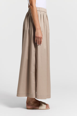 Long sail-hand cotton skirt