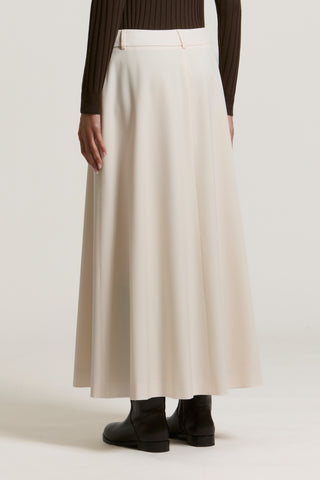 Long skirt in wool gabardine 4 / 4