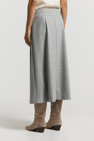 Viscose wool flannel skirt
